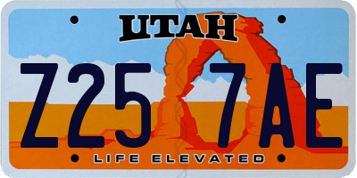 UT license plate Z257AE