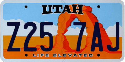 UT license plate Z257AJ