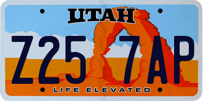 UT license plate Z257AP
