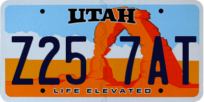 UT license plate Z257AT