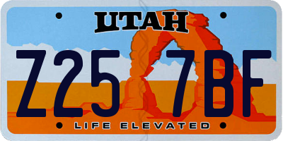 UT license plate Z257BF