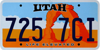 UT license plate Z257CI