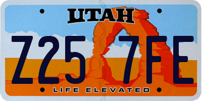 UT license plate Z257FE