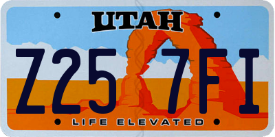 UT license plate Z257FI