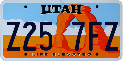 UT license plate Z257FZ