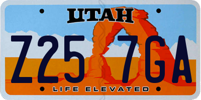 UT license plate Z257GA