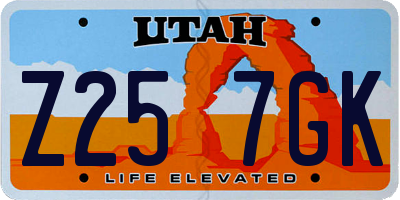 UT license plate Z257GK