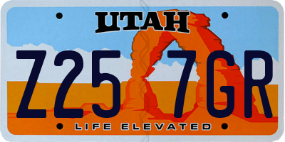 UT license plate Z257GR