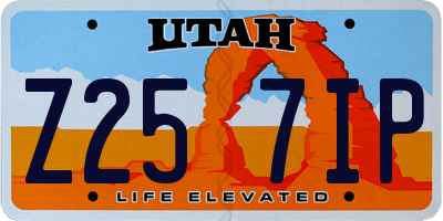 UT license plate Z257IP