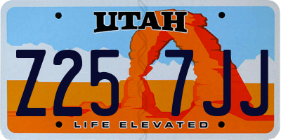 UT license plate Z257JJ