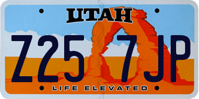 UT license plate Z257JP