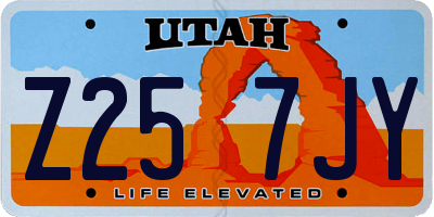 UT license plate Z257JY