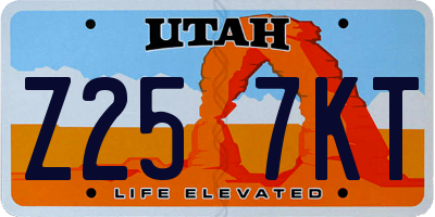 UT license plate Z257KT