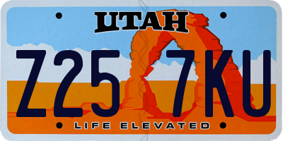 UT license plate Z257KU