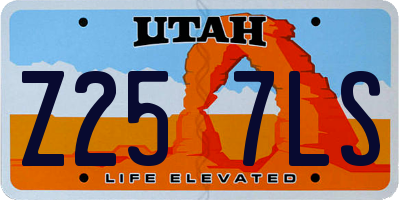 UT license plate Z257LS