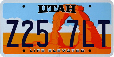 UT license plate Z257LT