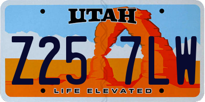 UT license plate Z257LW
