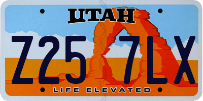 UT license plate Z257LX