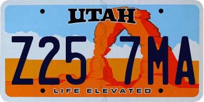 UT license plate Z257MA
