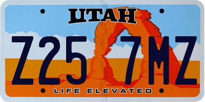 UT license plate Z257MZ