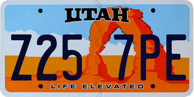 UT license plate Z257PE