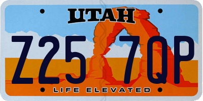 UT license plate Z257QP