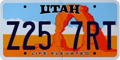 UT license plate Z257RT