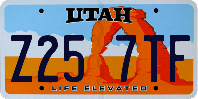 UT license plate Z257TF
