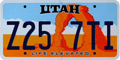 UT license plate Z257TI