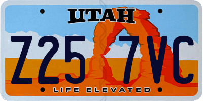 UT license plate Z257VC