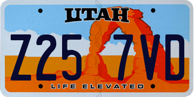 UT license plate Z257VD