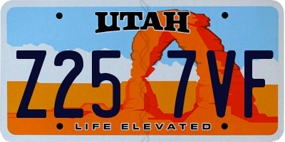 UT license plate Z257VF