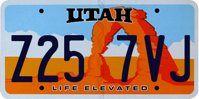 UT license plate Z257VJ
