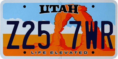 UT license plate Z257WR