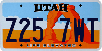 UT license plate Z257WT