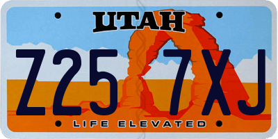 UT license plate Z257XJ