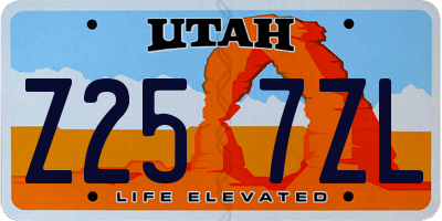 UT license plate Z257ZL