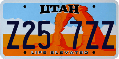 UT license plate Z257ZZ