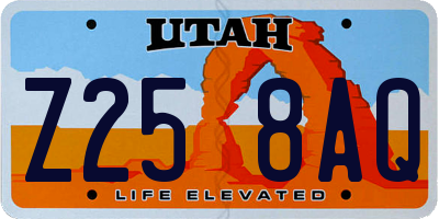 UT license plate Z258AQ
