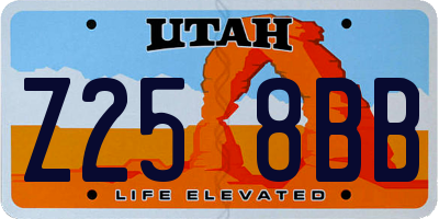 UT license plate Z258BB