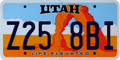UT license plate Z258BI