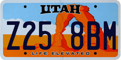 UT license plate Z258BM