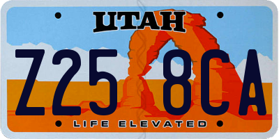 UT license plate Z258CA