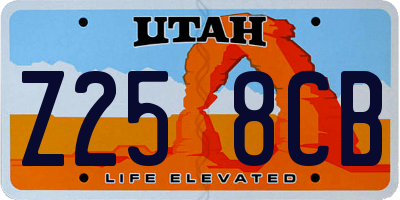 UT license plate Z258CB