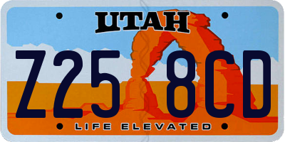 UT license plate Z258CD