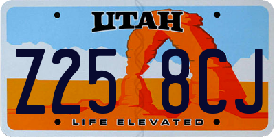 UT license plate Z258CJ