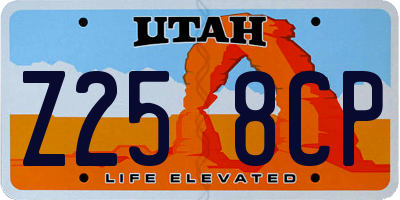 UT license plate Z258CP