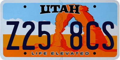 UT license plate Z258CS
