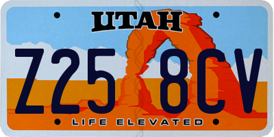 UT license plate Z258CV