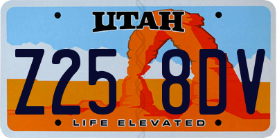UT license plate Z258DV